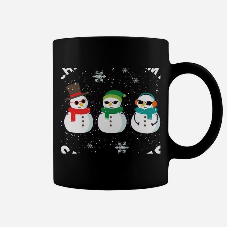 Chillin With My Snowmies Cute Snowman Ugly Christmas Sweater Coffee Mug