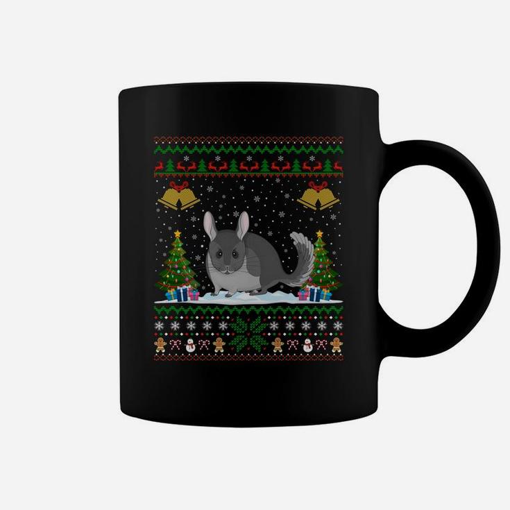 Chinchillas Xmas Gift Santa Hat Ugly Chinchillas Christmas Sweatshirt Coffee Mug