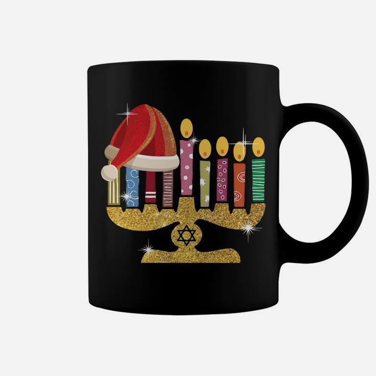 Chrismukkah Hannukah Santa Hat Funny Christmas Xmas Sweatshirt Coffee Mug