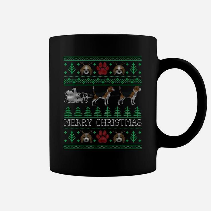 Christmas Beagle Dog Lovers Owners Beagle Ugly Christmas Sweatshirt Coffee Mug