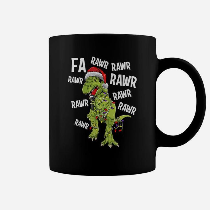 Christmas Carol Singing T-Rex Funny Santa Hat Dino Gift Coffee Mug