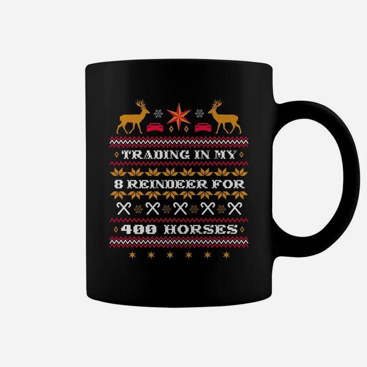 Christmas Chronicles Trading Reindeer For Horses Ugly Print Coffee Mug