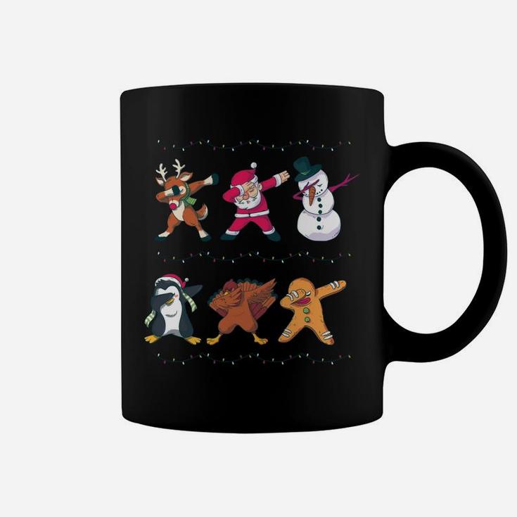 Christmas Dabbing Santa Friends Dab Dance Xmas Lights Gift Coffee Mug