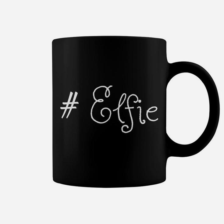 Christmas Elfie Selfie Hashtag Elf Design Coffee Mug