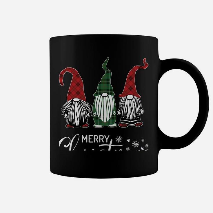 Christmas Gnomes In Plaid Hats Funny Gift Merry Xmas Graphic Coffee Mug