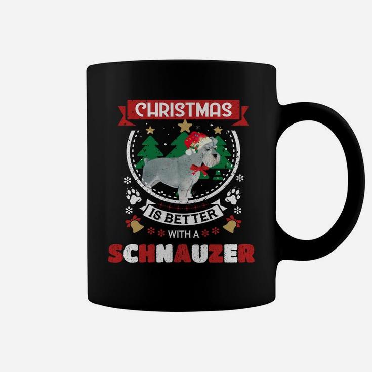 Christmas Is Better With A Schnauzer Christmas Tree Sweatshirt Coffee Mug