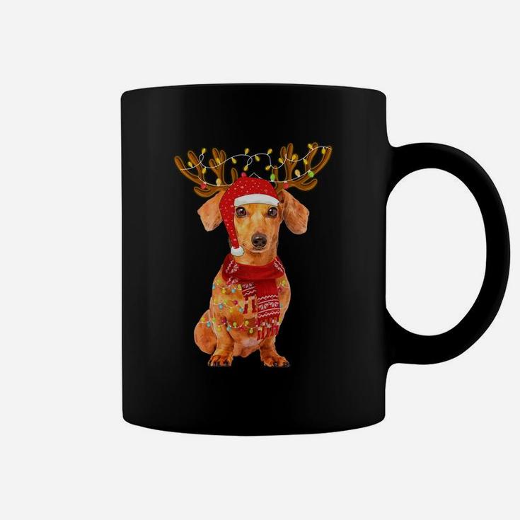 Christmas Lights Dachshund Dog Lover Dog Dad Dog Mom Sweatshirt Coffee Mug