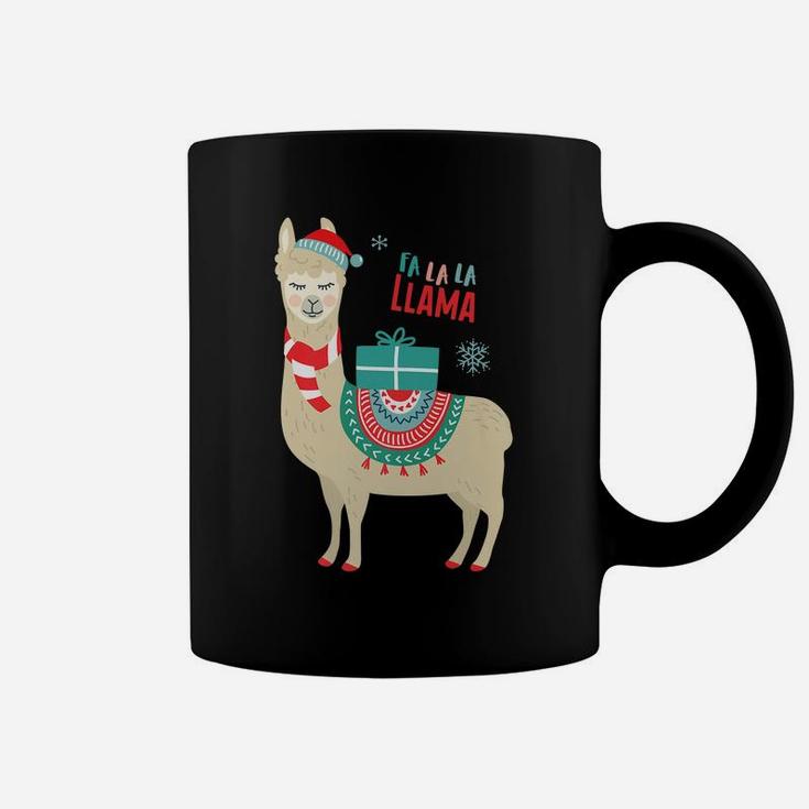 Christmas Llama Santa Hat Ugly Xmas Funny Holiday Coffee Mug