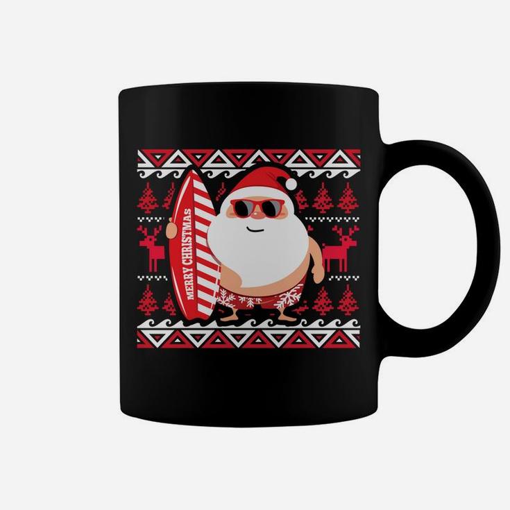Christmas Santa Claus Hawaii Ugly Sweater Design Sweatshirt Coffee Mug