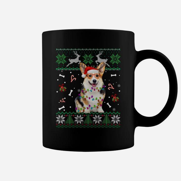 Christmas Tree Corgi Pajama Lights Dog Dad Mom Sweatshirt Coffee Mug