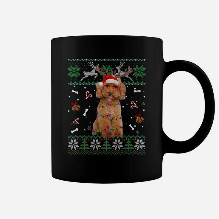 Christmas Tree Poodle Pajama Lights Dog Dad Mom Coffee Mug