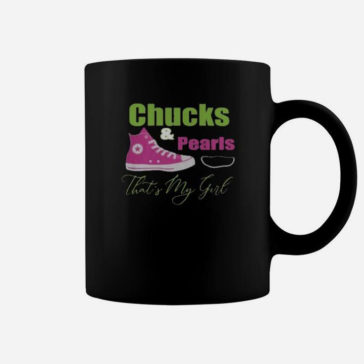 Chucks And Pearls Thats My Girl Coffee Mug