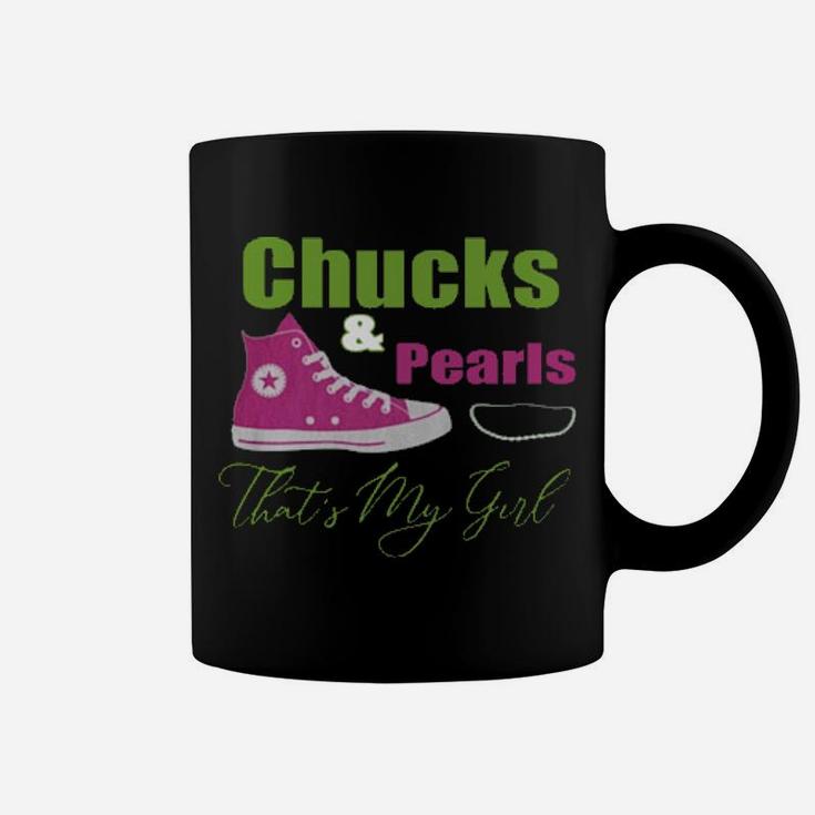 Chucks And Pearls That's My Girl Coffee Mug