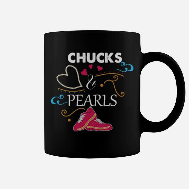 Chucks And Pearls Valentine Mum And Daughter Coffee Mug