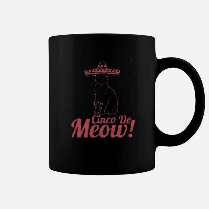 Cinco De Meow Funny Sarcastic Cat Cinco De Mayo Mexican Sombrero Coffee Mug