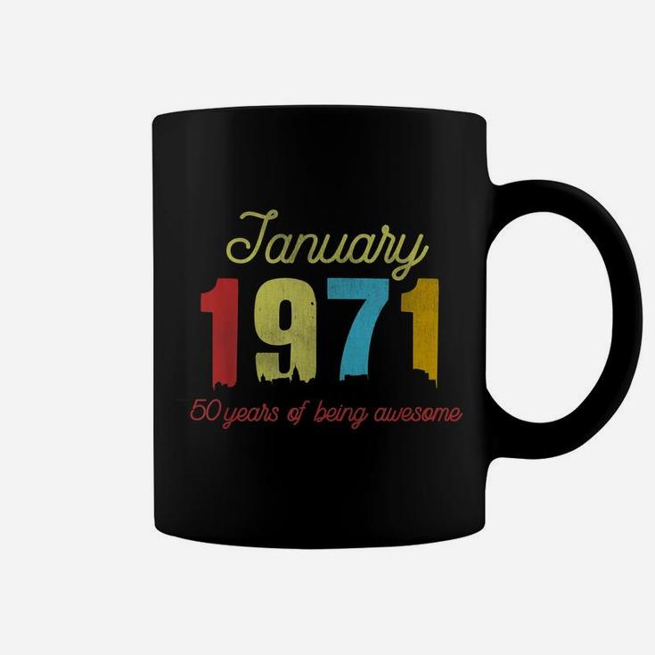 Classic January 1971 50 Years Old Retro 50Th Birthday Gift Coffee Mug