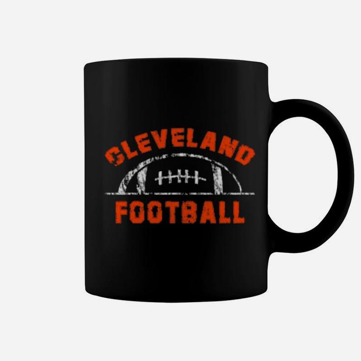 Cleveland Football End Zone Game Day Distressed Vintage Coffee Mug