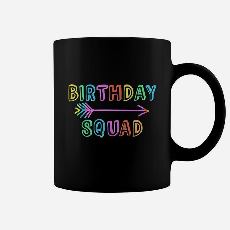 Colorful Mom Dad Crew Matching Siblings Birthday Squad Coffee Mug
