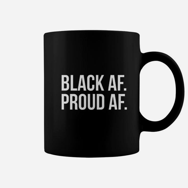 Cool Black History Month With White Text Black Af Coffee Mug