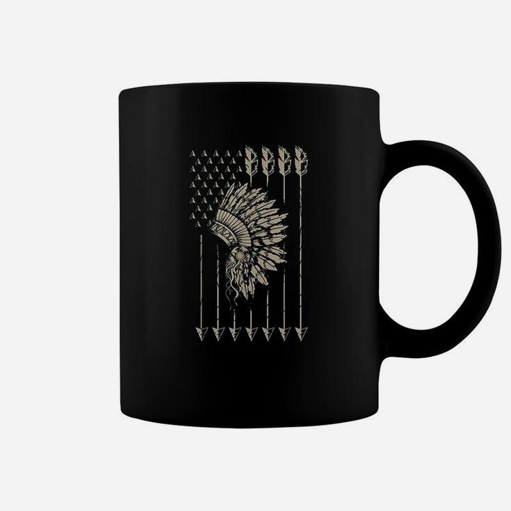 Cool Native American And Teepee Flag Funny Gift Coffee Mug
