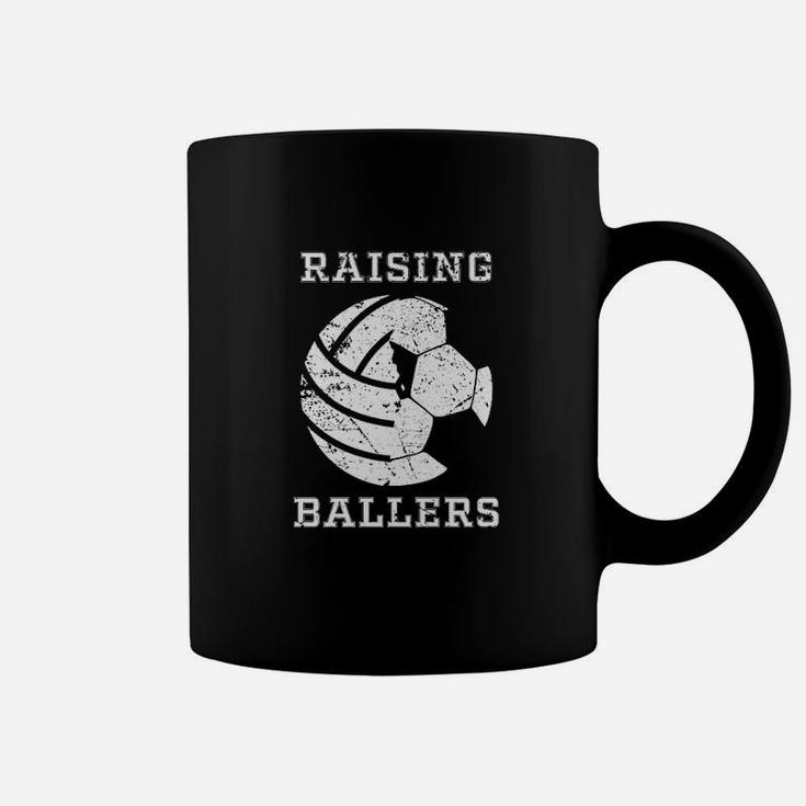 Cool Raising Ballers Men Soccer Volleyball Dad Gifts Coffee Mug