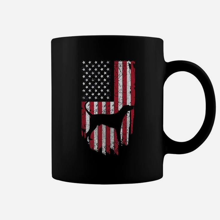 Coonhound Dog Mom Dad Patriotic Shirts, 4Th Of July Usa Flag Coffee Mug