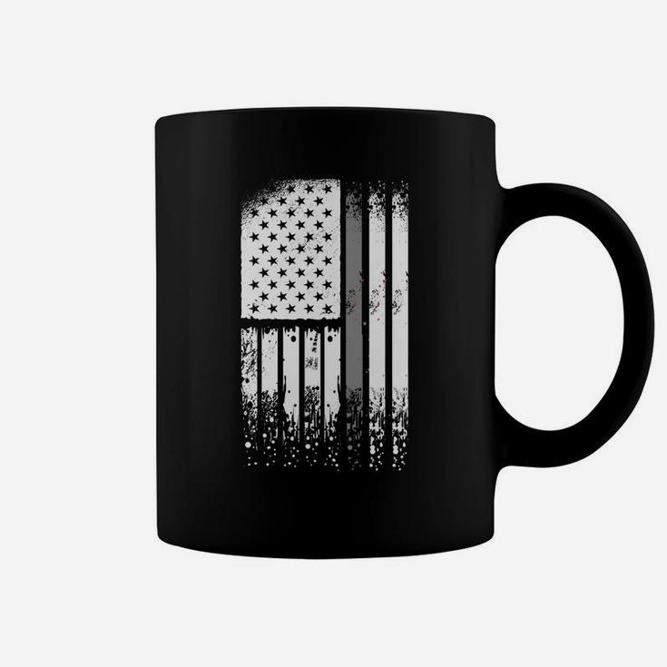 Correctional Officer - Us Flag Thin Silver Line Prison Guard Coffee Mug