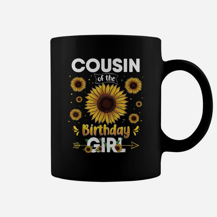 Cousin Of The Birthday Girl Sunflower Party Family Matching Coffee Mug