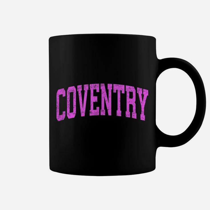 Coventry Rhode Island Ri Vintage Athletic Sports Pink Design Coffee Mug