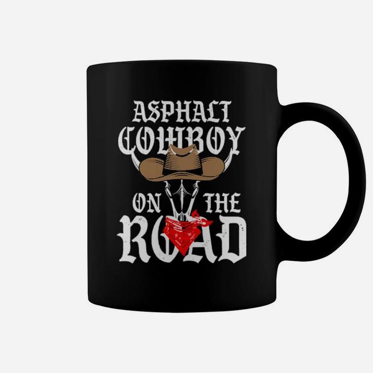 Cowboy On The Road Coffee Mug
