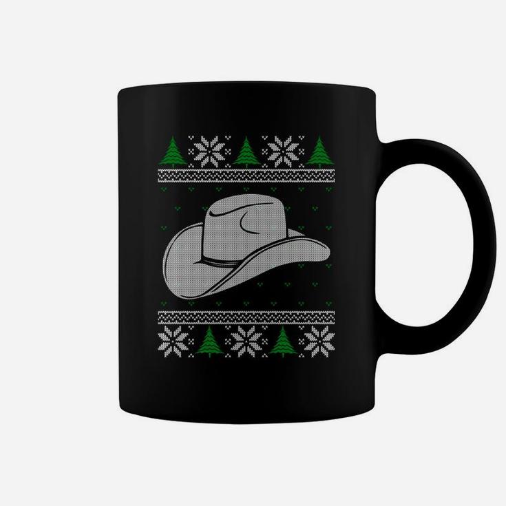 Cowman Xmas Gift Cowboy And Cowgirl Hat Lover Ugly Christmas Sweatshirt Coffee Mug