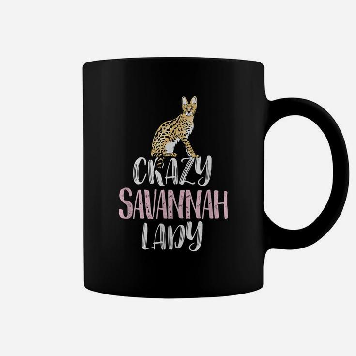 Crazy Savannah Lady – Cute Savannah Cat Lovers Coffee Mug