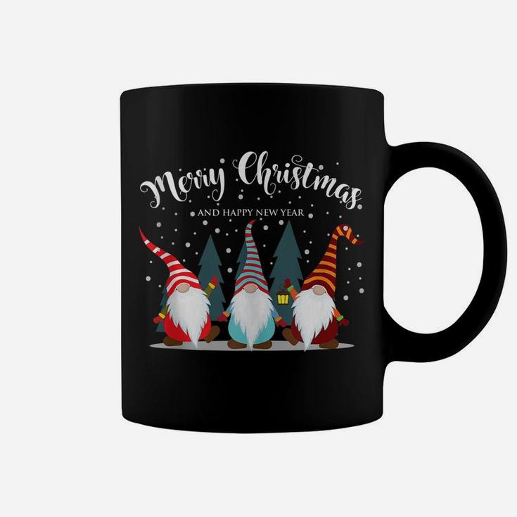Cute And Funny Gnome Merry Christmas And Happy New Year Coffee Mug