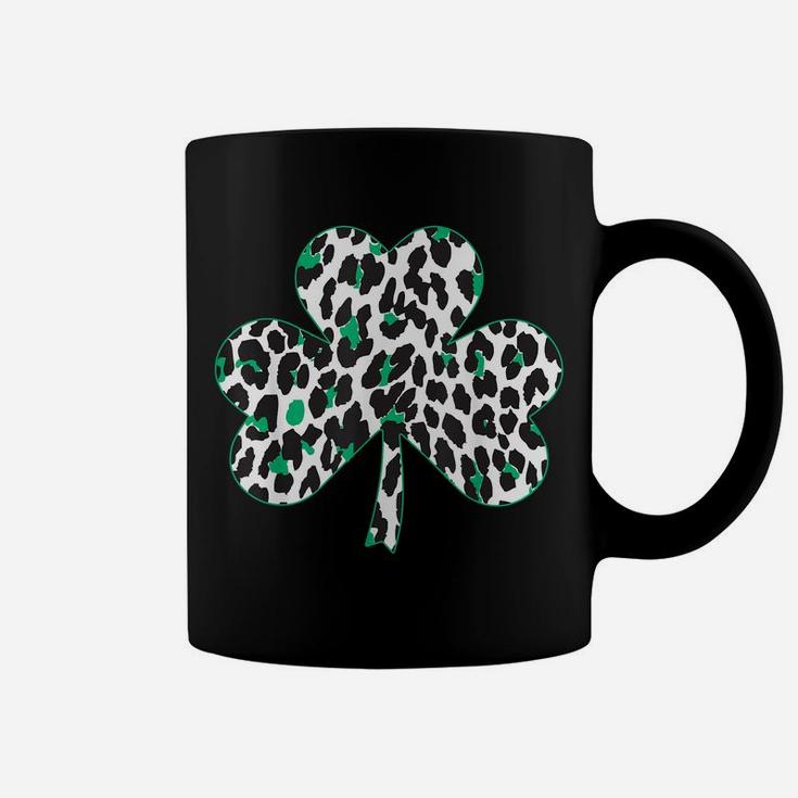 Cute Animal Shamrock Leopard Print St Patricks Day Design Coffee Mug