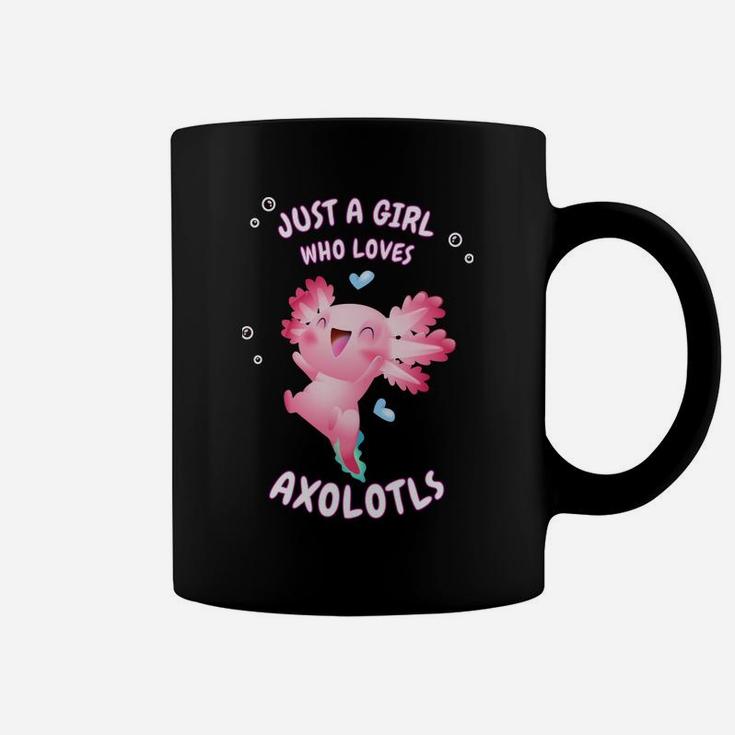 Cute Axolotl Pink Salamander Just A Girl Who Loves Axolotls Sweatshirt Coffee Mug