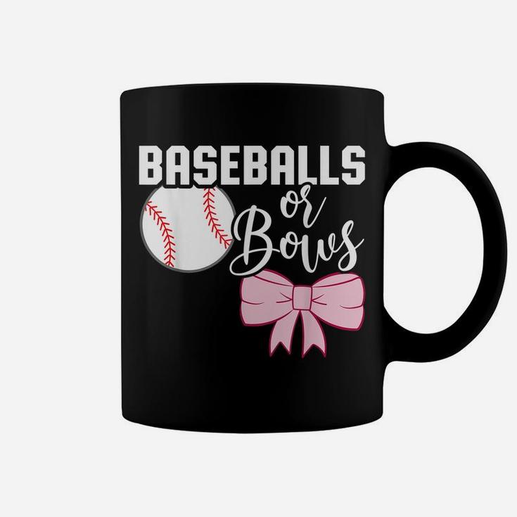 Cute Baseballs Or Bows Gender Reveal - Team Boy Or Team Girl Coffee Mug
