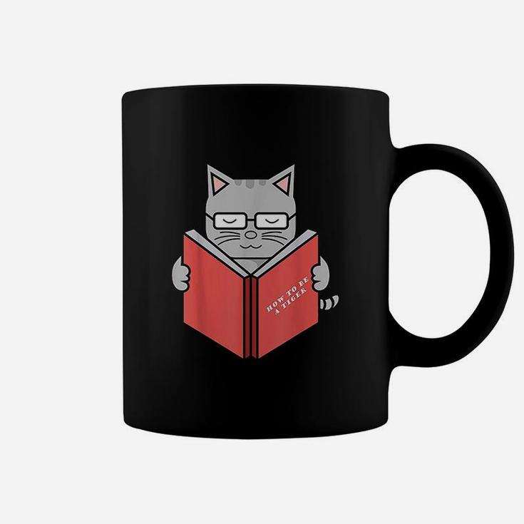 Cute Cat Tiger Book Literature Reading Coffee Mug