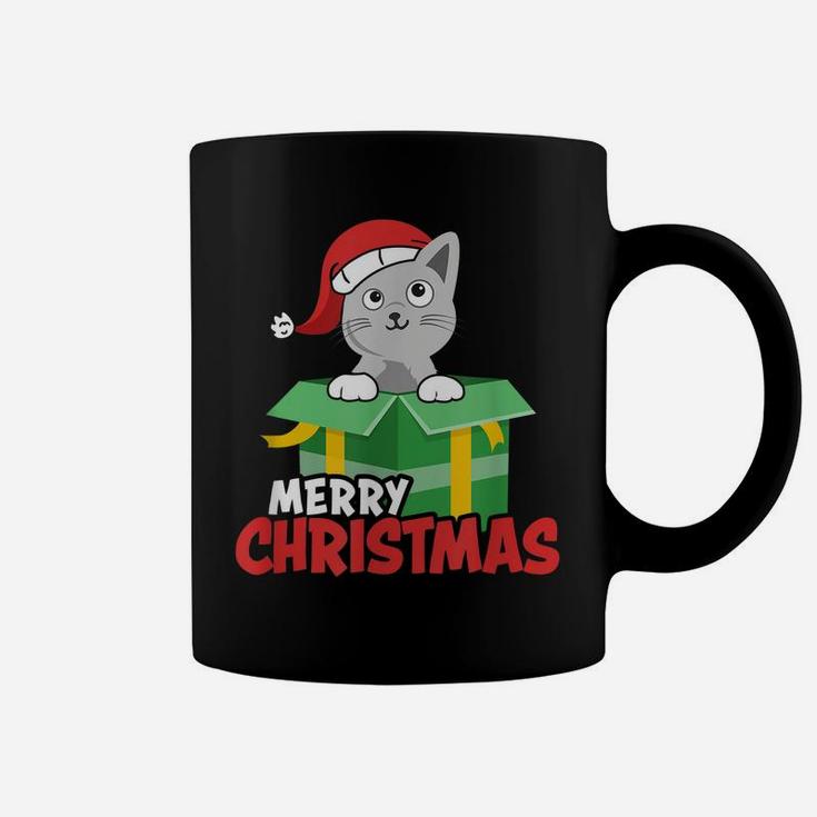 Cute Christmas Cat Santa Cat Lovers Merry Xmas Design Coffee Mug