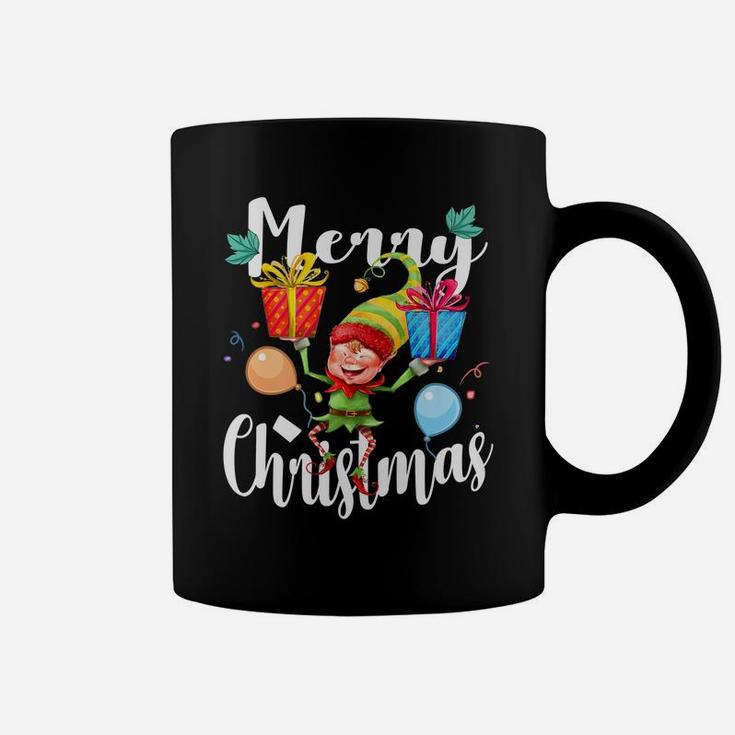 Cute Elf Merry Christmas Tee Elves Xmas Funny Elf Coffee Mug