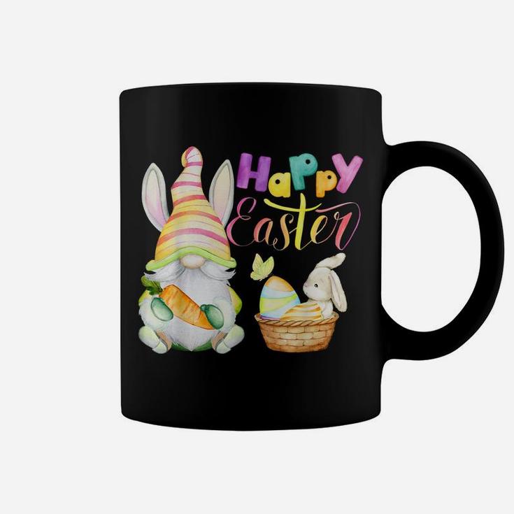 Cute Gnome & Bunny Rabbit Colorful Lettering Happy Easter Coffee Mug