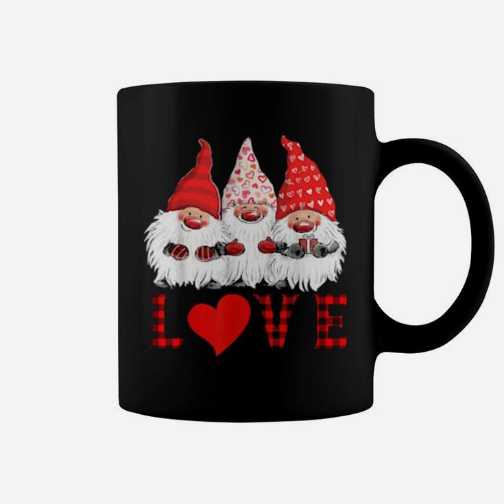 Cute Gnomes Love Plaid Cute Sweet Valentine Gift Classic Women Coffee Mug