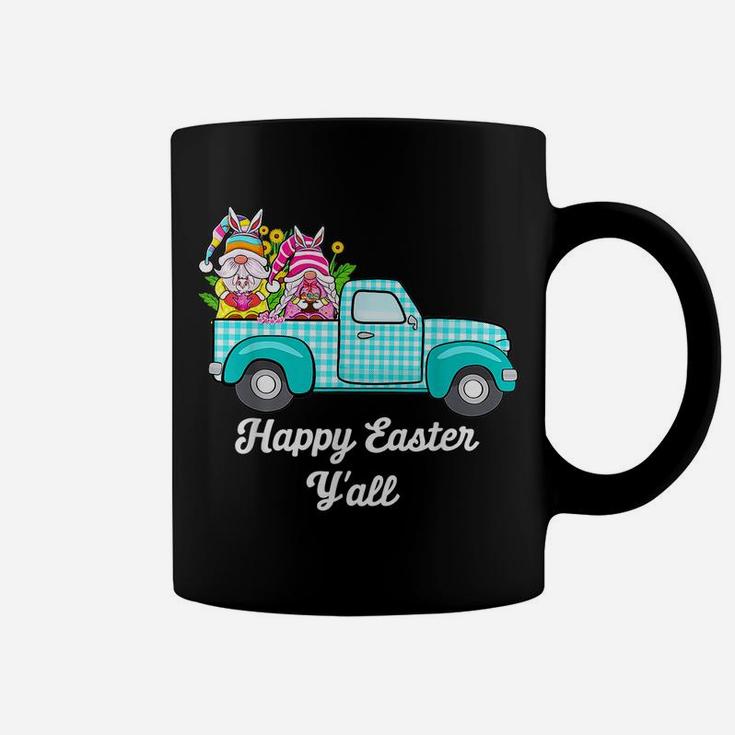 Cute Gnomes With Bunny Ears Egg Hunting Truck Easter Gnome Coffee Mug
