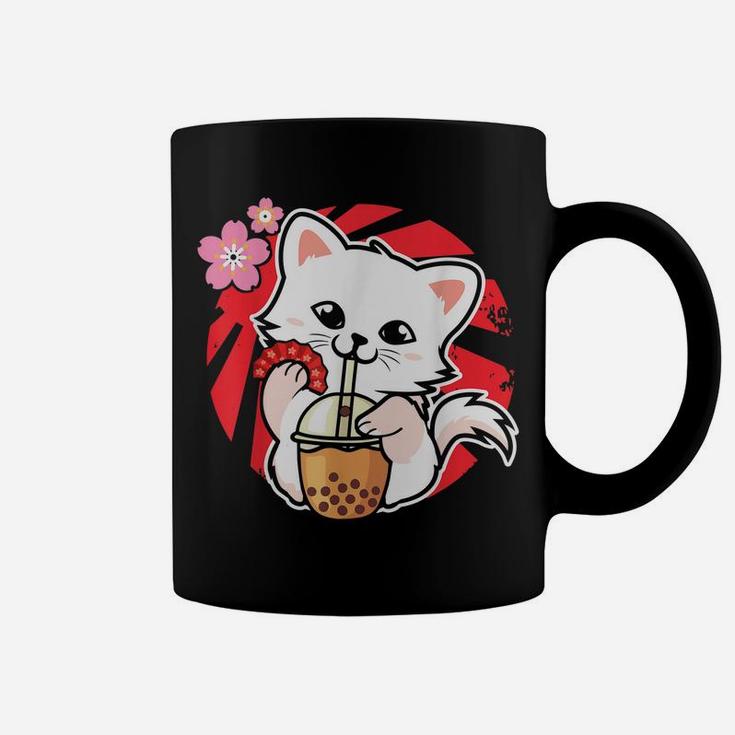 Cute Kawaii Neko Japanese Cat Lovers Cat Boba Tea Bubble Tea Coffee Mug