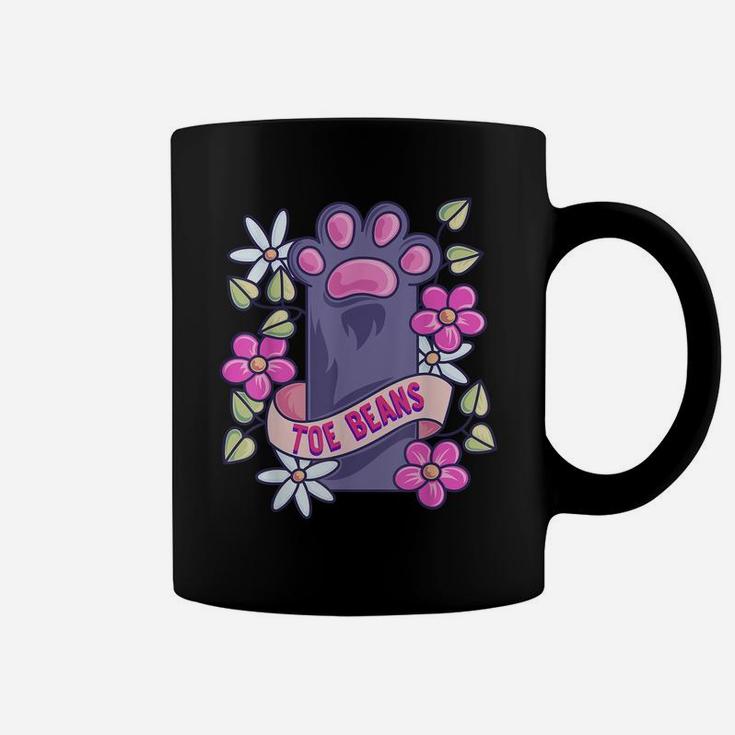 Cute Kawaii Toe Beans Funny Cat Lovers Gifts For Cat Person Coffee Mug