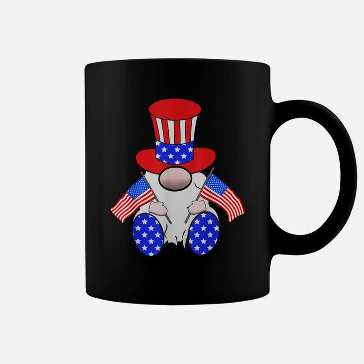 Cute Patriotic Gnome American Flag Happy 4Th Of July Coffee Mug