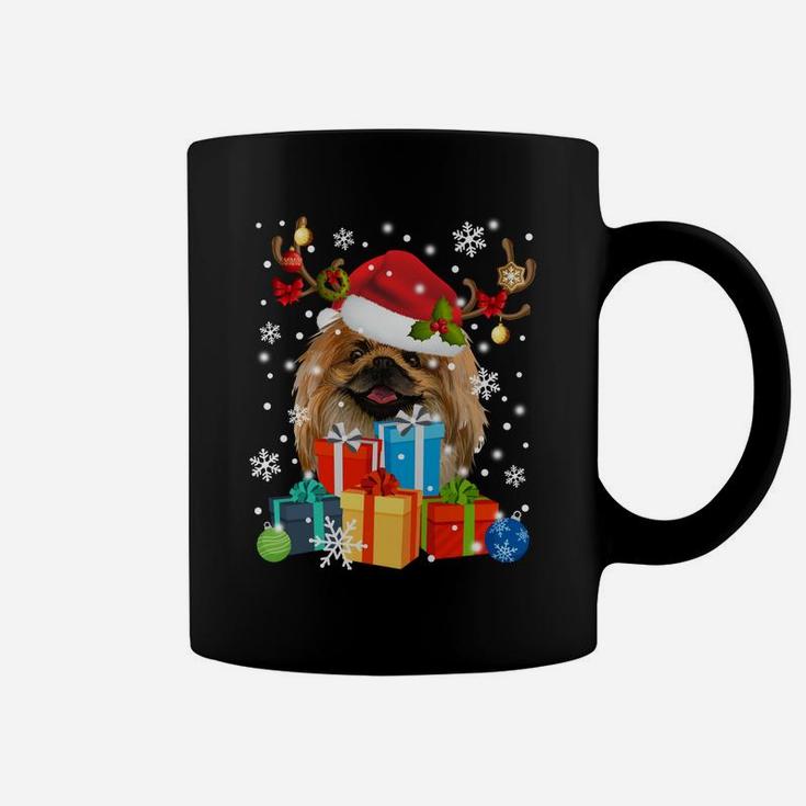 Cute Pekingese Dog Reindeer Christmas Pajama Dog Lovers Gift Sweatshirt Coffee Mug