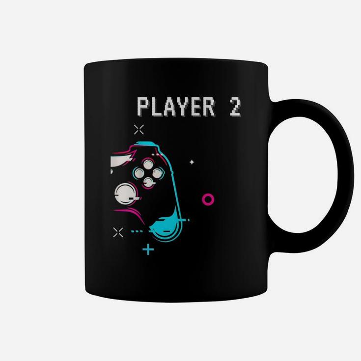 Cute Player 1 & Player 2 Matching Couple Tshirt Gamer Coffee Mug