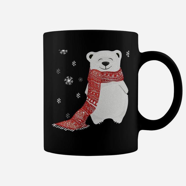 Cute Polar Bear Scarf Merry Christmas Xmas Holidays Gift Tee Sweatshirt Coffee Mug