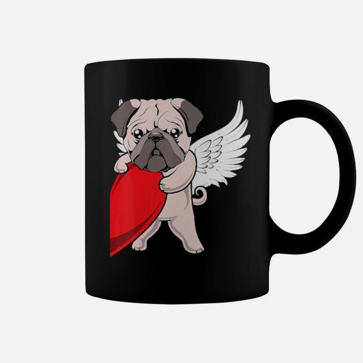 Cute Pug Dog Heart Love Pugs Valentine's Day Couples Gift Coffee Mug