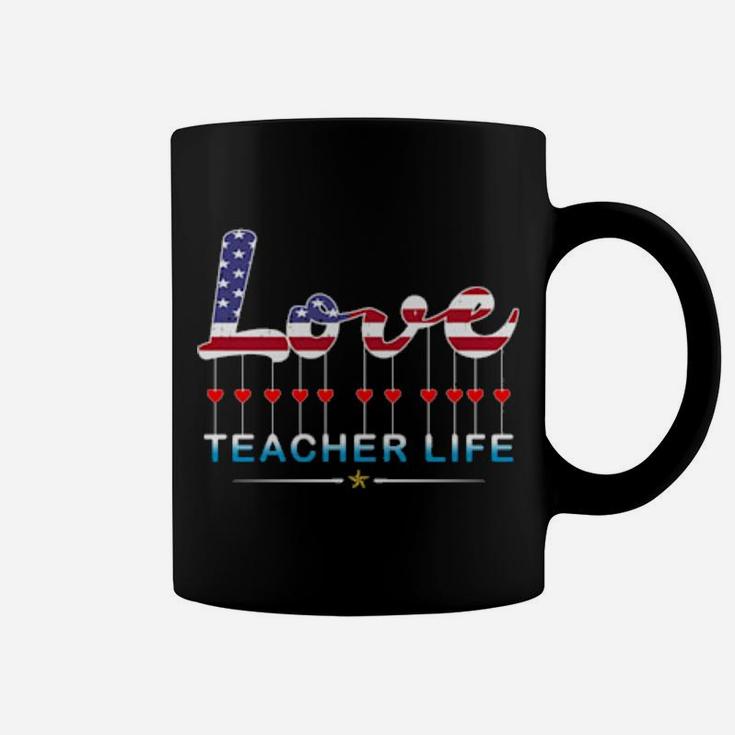 Cute School Love Teacher Life Valentines Day Teacher Coffee Mug